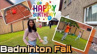 Badminton FAILS Birthday VlogTiramisu  | RabiaxEren