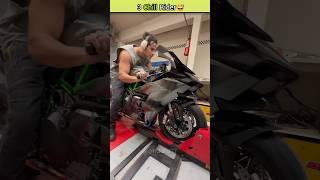 Kawasaki Ninja H2r Exhaust On Fire  || @Mr.Raju77 || #shorts #bike