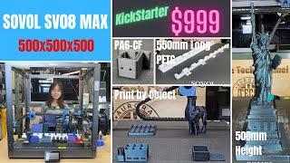 Sovol SV08 MAX 500×500×500mm 3D Printer: A Massive CoreXY Klipper-Based Large-Format 3D Printer
