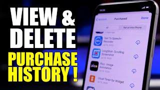 How To VIEW & DELETE iPhone / App Store Purchase History !