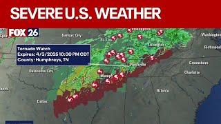 Severe U.S. weather: Tornado alerts continue Thursday | FOX 26 Houston
