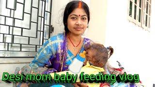 Deshi mom baby feeding vlog/@Anjuvlogsvaishali #youtube #video