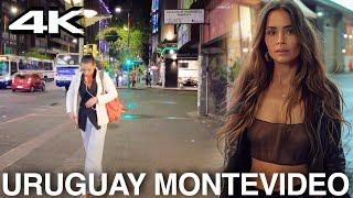 Uruguay. Montevideo. 4K Walk  Night Tour