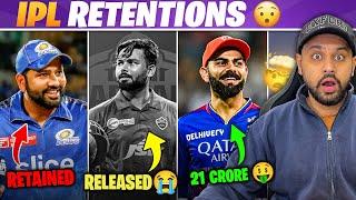 VIRAT KOHLI = RCB CAPTAIN  Rishabh Pant Released  Rohit Retained by Mumbai I IPL Retentions 2025