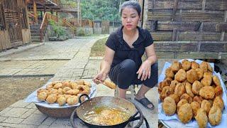 Delicious traditional donut recipe - street food | Hà Tòn Chài