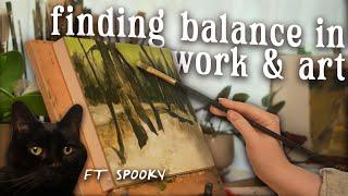 ART VLOG  navigating burnout + finding work/life balance as an art content creator