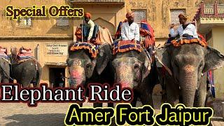 Ultimate Experience of Multiple Elephant Ride inside Amer Fort  Jaipur || 4K Elephant Ride Amer Fort