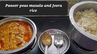 Jeera rice with Paneer peas masala  / easy cooking ideas / @my home foods and crafts