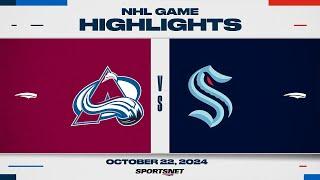 NHL Highlights | Avalanche vs. Kraken - October 22, 2024