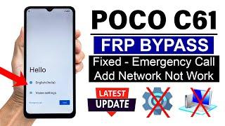 POCO C61 : GOOGLE/ FRP BYPASS | Latest Security Update Android 14 (Without PC) 2025