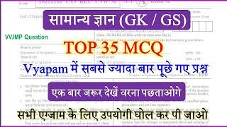 GK Question And Answer । CG Hostel Warden Question Paper । CG Vyapam Old Question Paper#gkquiz