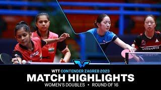 Lily Zhang/Rachel Sung vs Diya Parag Chitale/Sreeja Akula | WD R16 | WTT Contender Zagreb 2023