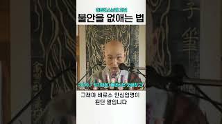불안을 없애는 법 청화스님
