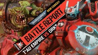 **NEW CODEX!!** T'au Empire vs Orks | Warhammer 40k Battle Report