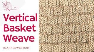 Vertical Basket Wave Knitting Pattern - Elongated Basket Wave Knit
