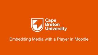 Embedding Media with a Player in Moodle