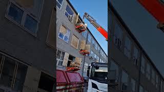 Renovation - Rolling materials directly into the building!  Smart and efficient material handling!