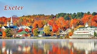 Autumn Walk in EXETER New Hampshire USA 2024 ️ New England Autumn Foliage Trip 4K