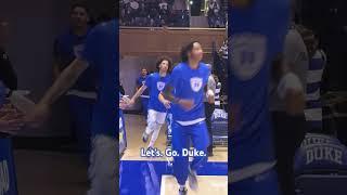 Duke Basketball runs on court before game against Seattle