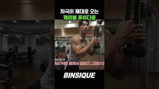 케이블 푸쉬다운 정석자세