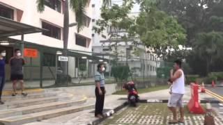 A student arriving at Kong Hwa School