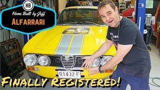 Finally registered for the road - Ferrari engined Alfa 105 Alfarrari build part 222