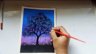 Super Easy  Beginners Friendly  Scenery Painting ll YD ART AND CRAFT