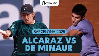 Carlos Alcaraz vs Alex De Minaur Quarter-Final Highlights | Barcelona 2025