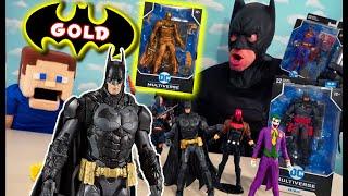 WE'RE Batman!!! HUGE TOY UNBOXING! BATMAN SCORES A GOLD McFarlane Toys Series 3 Figure!!