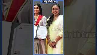 Actress Saranya Ponvannan with daughters on their convocation ceremony #song #tamil #family #actress