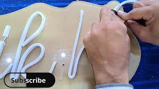 DIY NEON SIGN FLEXIBLE LED LIGHT SIGNAGE #led #advertising #acrylic