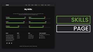 Portfolio Website Series | Skills Page | Part 5 | HTML, CSS & JS