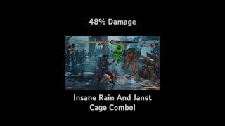 Insane 48% Damage Rain and Janet Cage Combo! #mk1 #mortalkombat #mortalkombat1 #viral