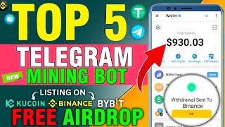 Top 5 New Mining BOT In Telegram #telegrambot  Best Telegram Tap-To-Mine Bot | Best TAP 2 EARN MONEY