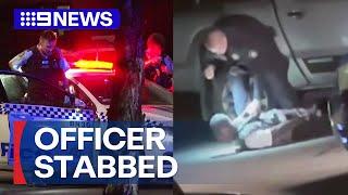 Police officer allegedly stabbed in Sydney following a vehicle pursuit | 9 News Australia