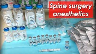 The cost of anesthetic drugs for spine surgery