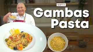 Quick and Easy Gambas Pasta Recipe | Chef Tatung