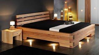 Modern wood frame bed ideas