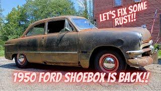 1950 Ford Shoebox get some much needed rust repair!! Did I ruin it?? Let's weld some metal!