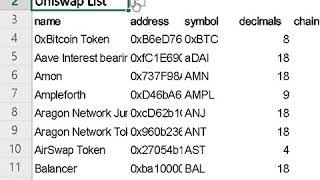 Use =CS.QUERY to get different lists of DeFi protocols from TokenLists.org in Excel & Googlesheets