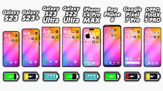 Test batterie : iPhone 14 Pro Max vs Galaxy S23 Ultra, S23+, S23, Pixel 7 Pro, Find X5 Pro,…