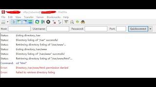 filezilla open for write permission denied error file transfer failed