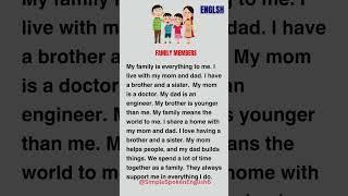 Learn English Through Story with FAMILY Members! #shortstory #shorts