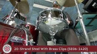 DFD 20-Strand Steel Snare Wires With Brass Clips (SE06-1420)