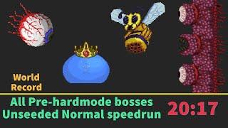 All Pre-hardmode Bosses in 20:17 Unseeded Speedrun WR