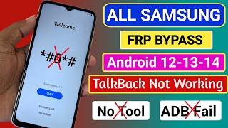 Samsung Frp Bypass TalkBack Not Working 2024 || Samsung A03, A03s, A04, A04s, A15, A16 Frp Unlock