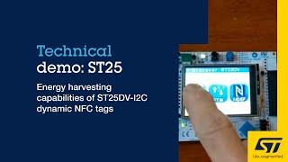 Demonstrating the energy harvesting capabilities of the ST25DV-I2C dynamic NFC tags series