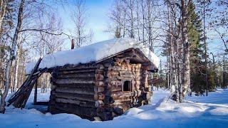 Crazy blizzard  Saved by a log cabin. Cooked meat on coals