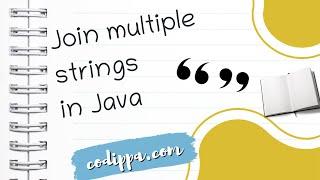 2 ways to join strings in java | String.join() & StringJoiner java 8 | Convert list to string java