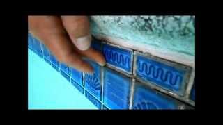 Temporary pool tile repair,a quick fix